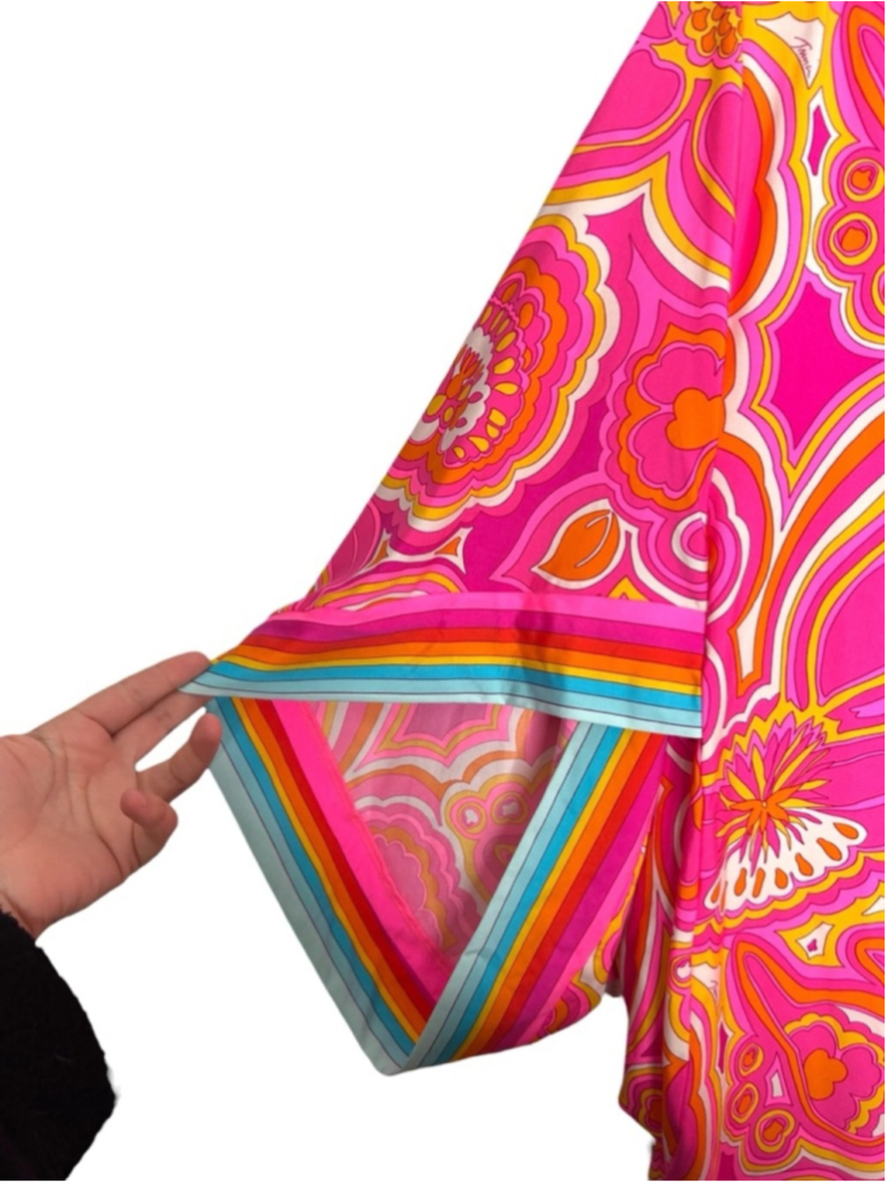 Trina Turk Morning Sunrise Swim Cover Mini Tunic Kaftan 25th Anniversary Medium - Picture 3 of 7